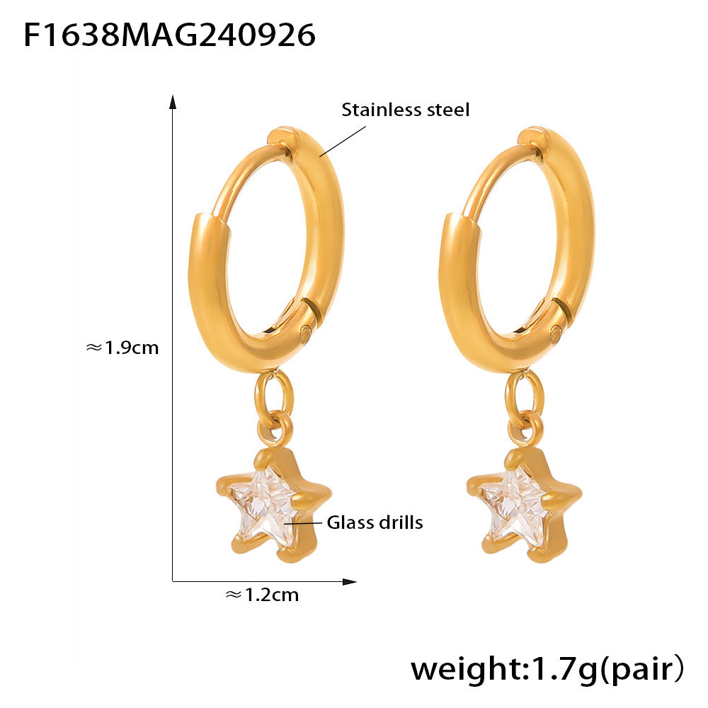 Women's Ear Bones Electroplated Niche Micro Inlaid Earrings