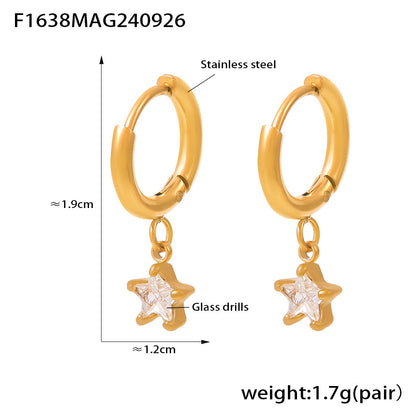 Women's Ear Bones Electroplated Niche Micro Inlaid Earrings