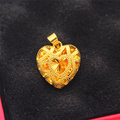 Gold Love Long Water Drop Clavicle Pendants