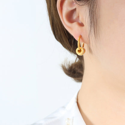 Elegant Diamond Small Circle Ear Waist Earrings