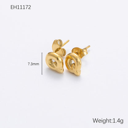 Women's Alphabet Letter Stainless Steel Gold-plated High-grade Affordable Luxury Earrings