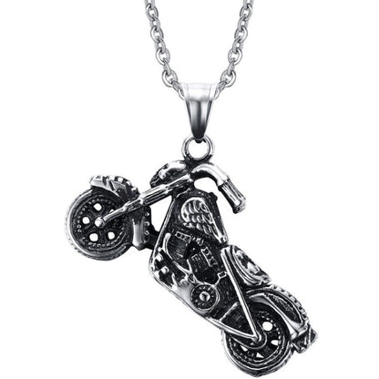 Men's Punk Alloy Casting Motorcycle Trendy Boys Necklaces