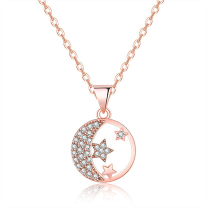 Women's Popular Star Moon Simple Short Clavicle Chain Korean Pendants