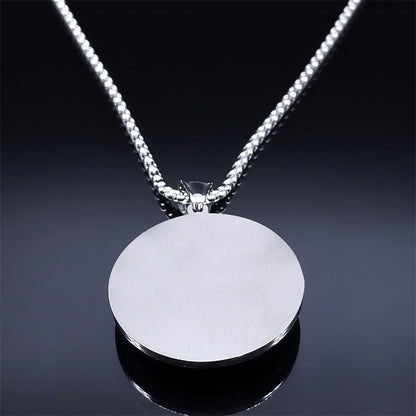 Seven Angel Medal Stainless Steel Glass Solomon Necklaces