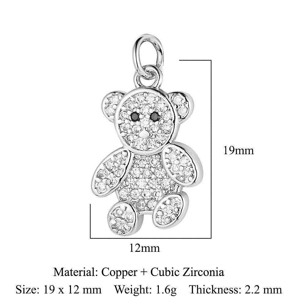 Cat Snake Copper Zircon Ornament Accessories Pendants