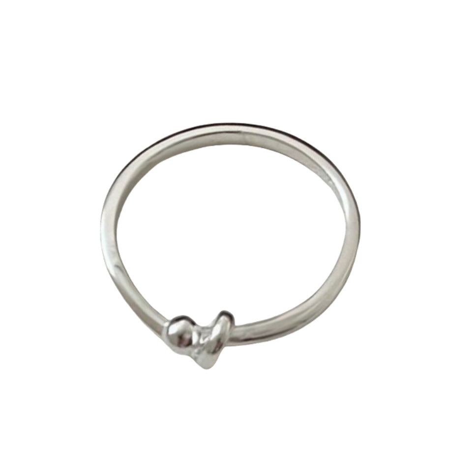 Bright Sier Ornament Sterling Simple Niche Rings