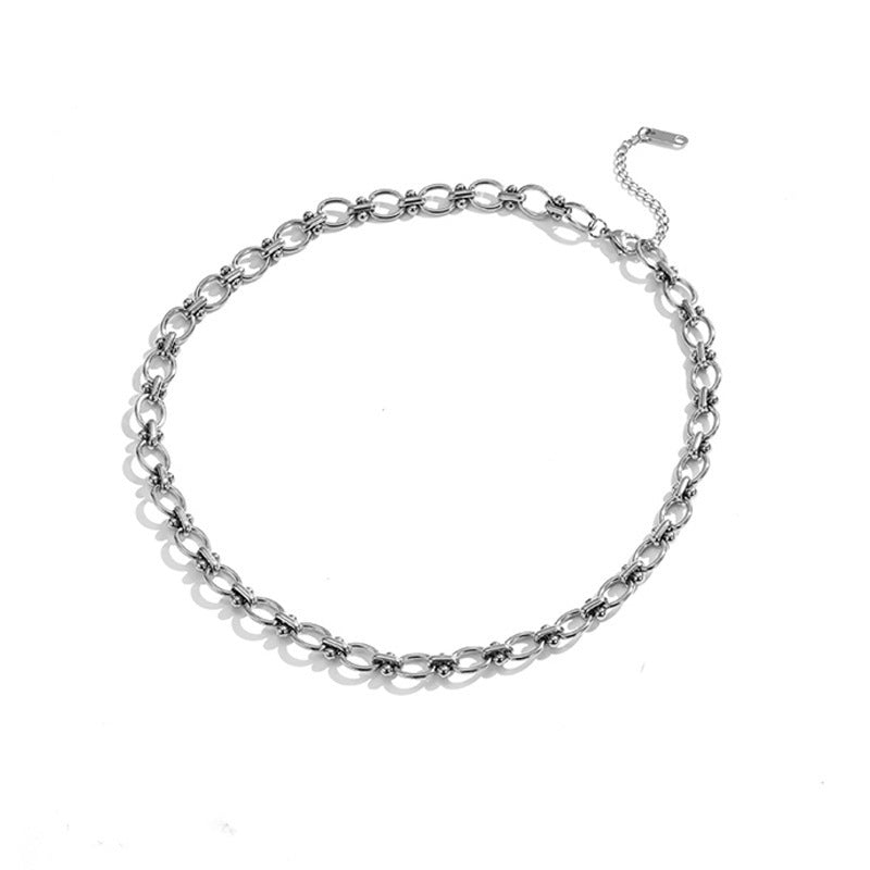 Women's Pure Trendy Cold Clavicle Titanium Steel Necklaces