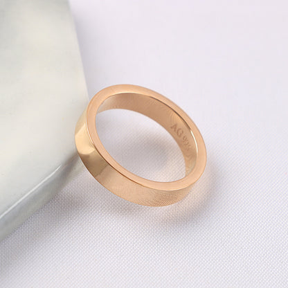 No Diamond Three Curved Rose Gold Rings