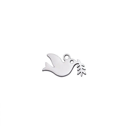 Cat Rabbit Pigeon Peace Bird Feather Pendants