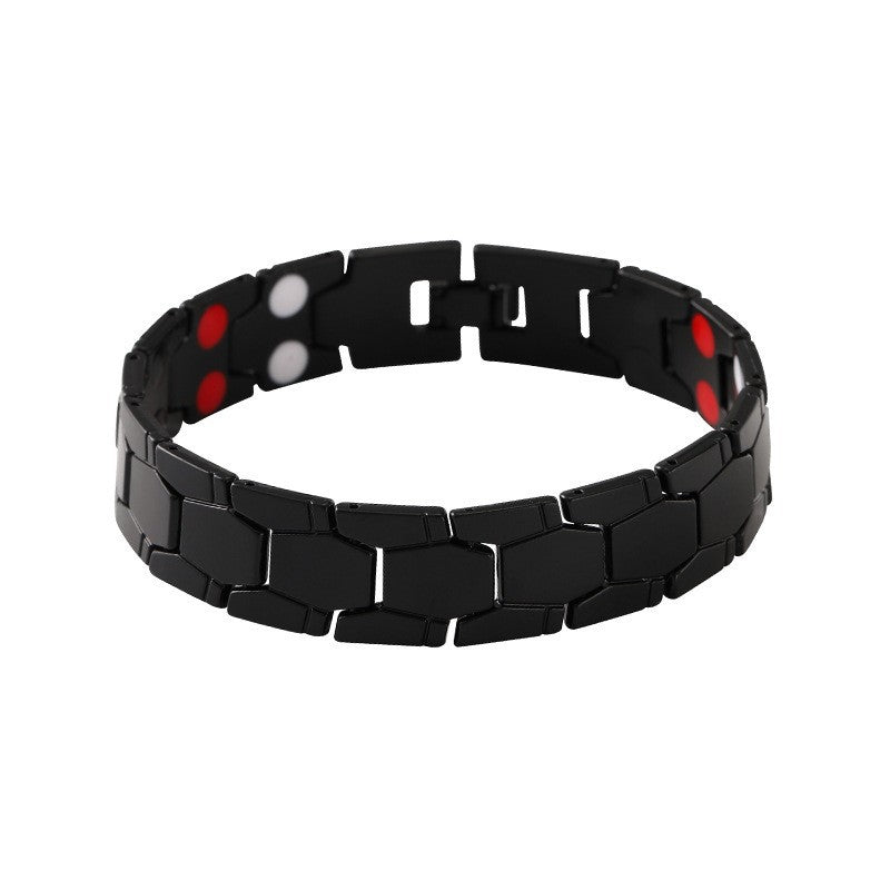 Men's Dragon Spherical Hexagonal Magnet Wide Bracelets