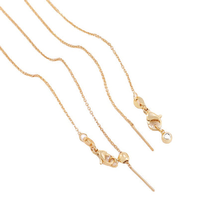 Gilded Round Universal Copper Plated Real Gold Adjustable Extension Necklaces