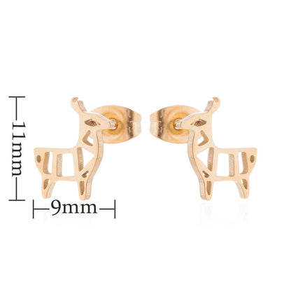 Aloofness Style Stainless Steel Cute Small Animal Fashion Earrings