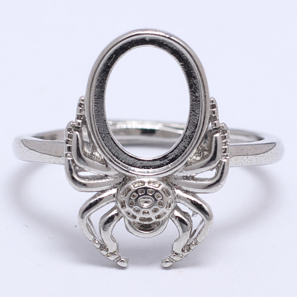 Frame Open Mouth Autumn Copper Alloy Electroplating Sier Rings