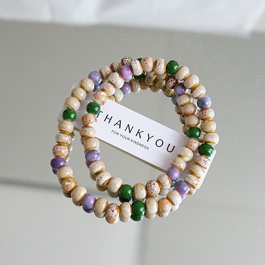 Artistic Idyllic Sweet Gradient Color Beaded Bracelets