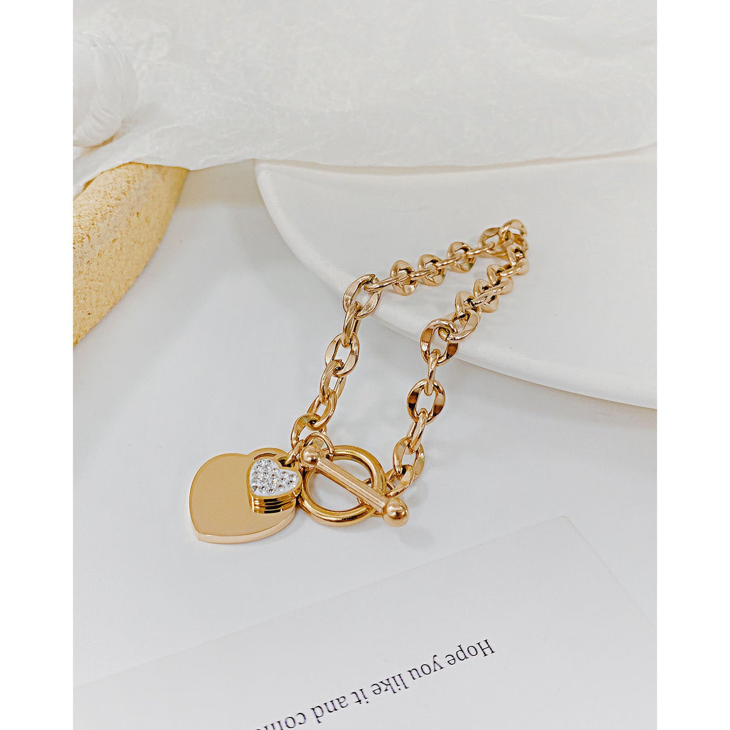 Design Rose Gold Plated Titanium Steel Bracelets