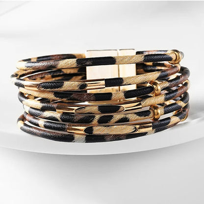 Women's Summer Fashion Copper Tube Accessories Leather Bracelets