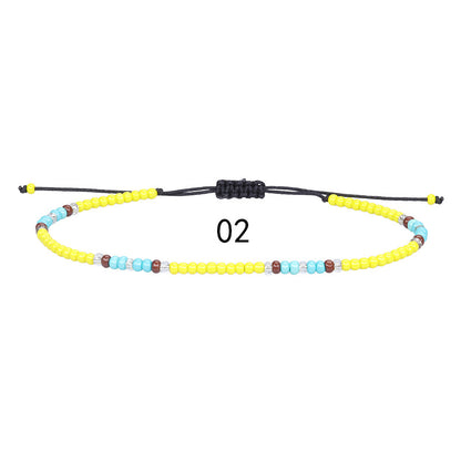 Colorful Bead Braided Anklet Summer Beach Bracelets