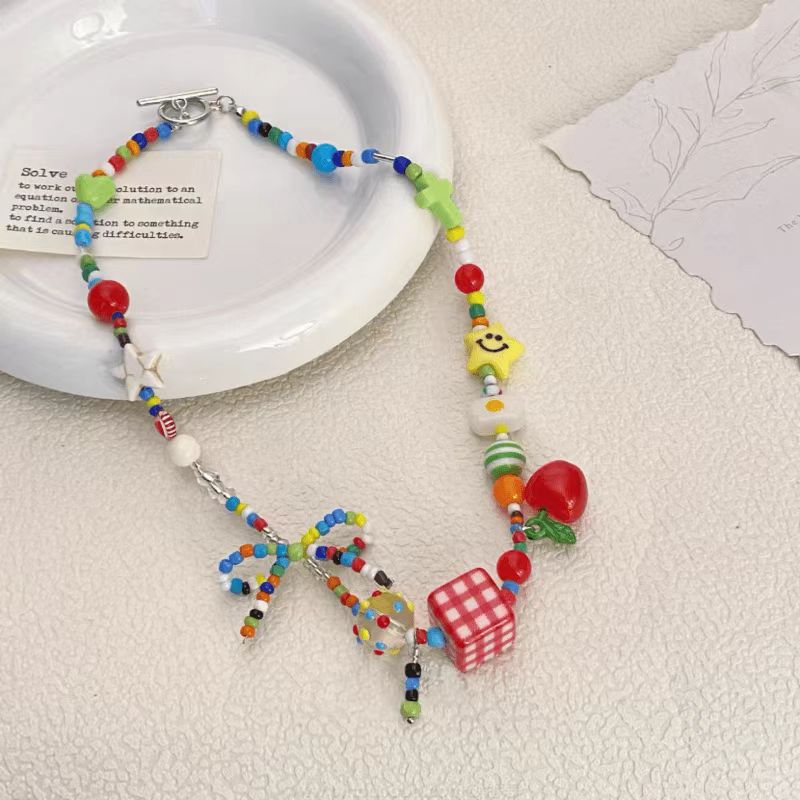 Dopamine Color Beaded High-grade Summer Fresh Necklaces