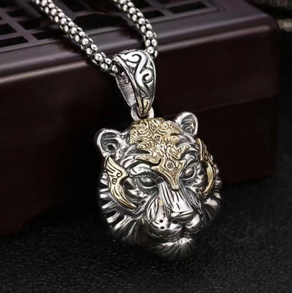 Men's Tiger Life Domineering Head Trendy Match Niche Pendants