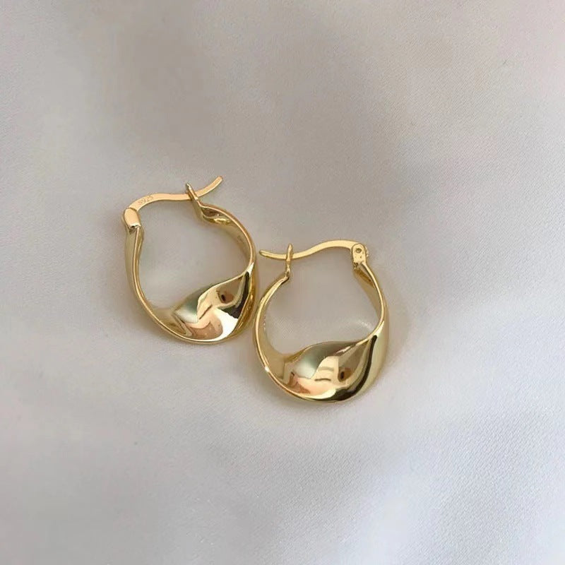 Geometric Ear Clip Fashion High-grade Metal Earrings