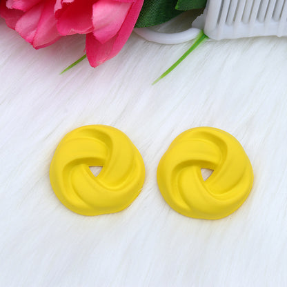 Women's Three-dimensional Spray Paint Fashion Korean Style Earrings