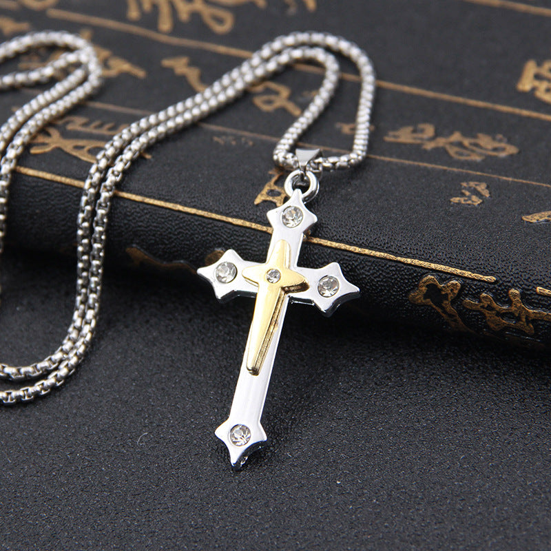 Men's Chain Hip Hop Style Titanium Steel Couple Necklaces