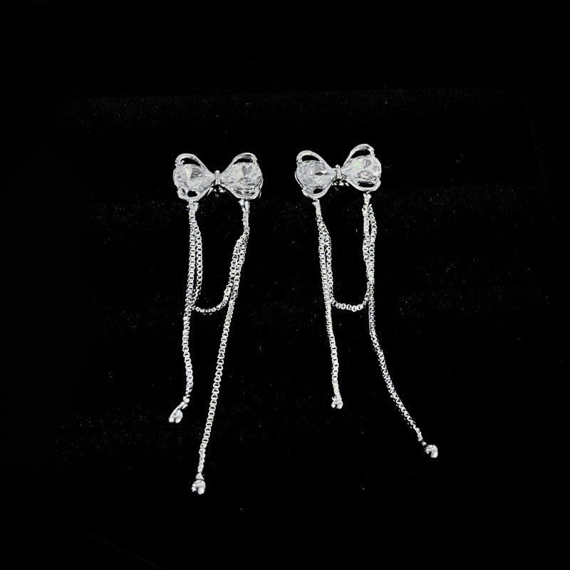 Women's Needle Long Fringe Summer Temperament Entry Earrings