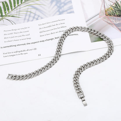 Women's & Men's Hipster Cuban Link Chain Diamond Mm Necklaces