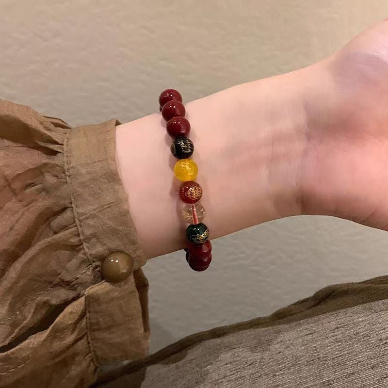 Women's Chinese Style Imitation Cinnabar Gourd Fu Bracelets