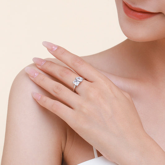 Women's Personality Hipster White Gold Plated Simulation Rings