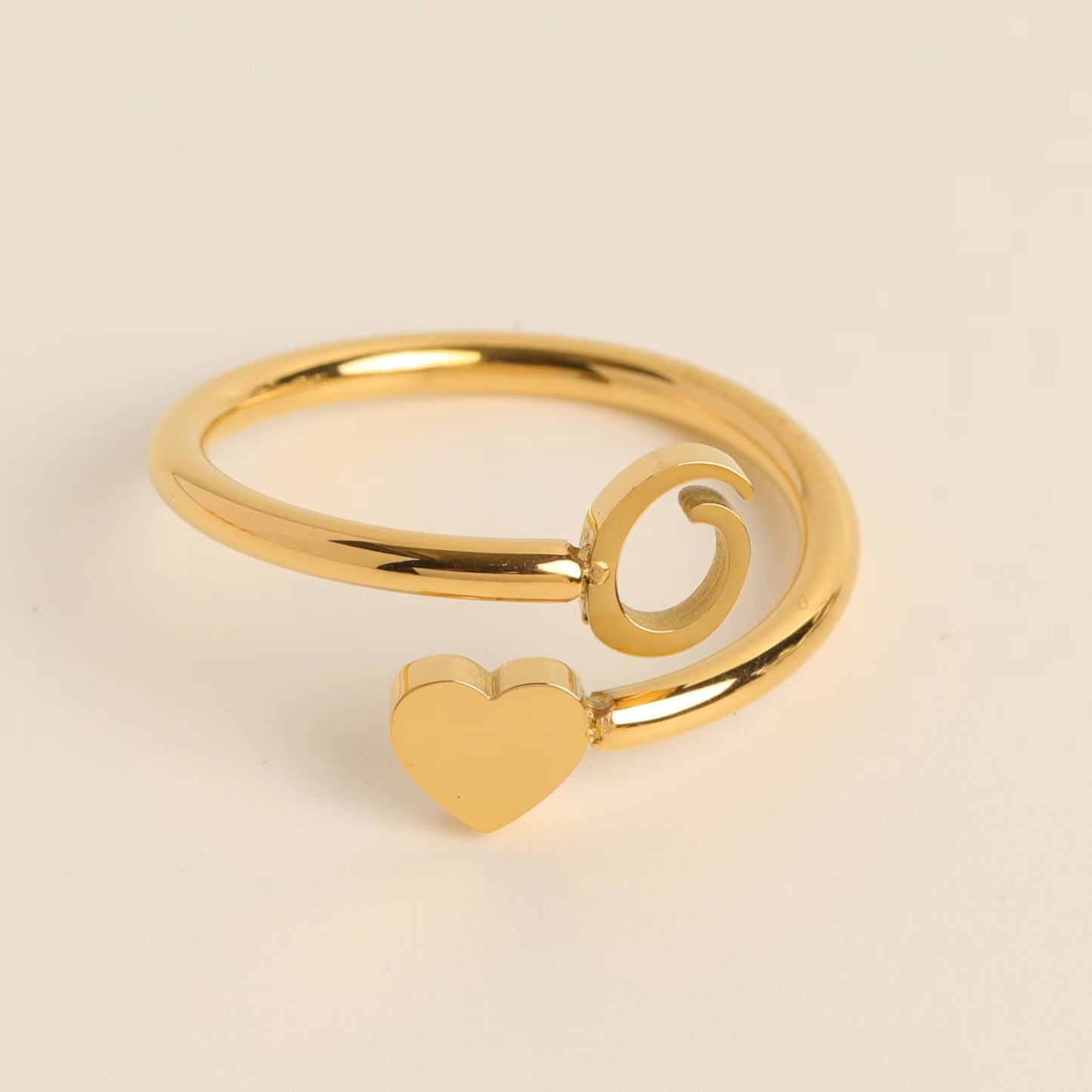 Three-dimensional Love Little Finger Open Adjustable Rings