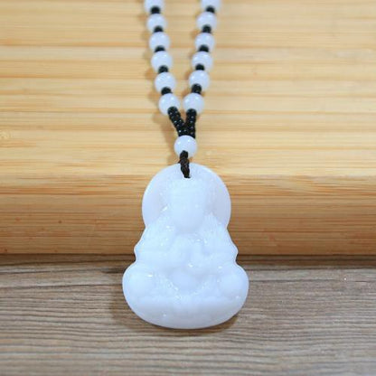 Women's Ethnic Style Imitation Jade Avalokitesvara Buddha Pendants