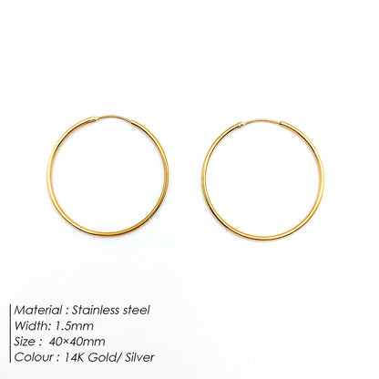 Stainless Steel Ear Gold Plated Jewelry Earrings