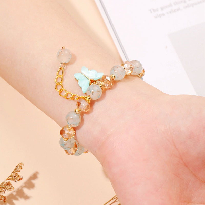 Butterfly Simple Full Beads Live Broadcast Female Indie Bracelets