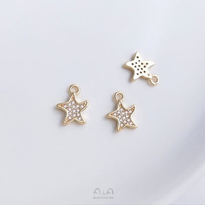 Retention Micro Inlaid Zircon Star Moon Pendants