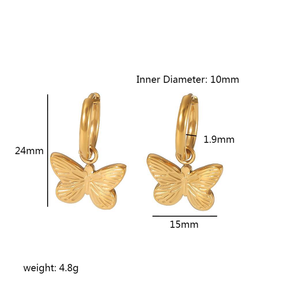 Gold Flower Female Niche Exaggerated Stainless Earrings