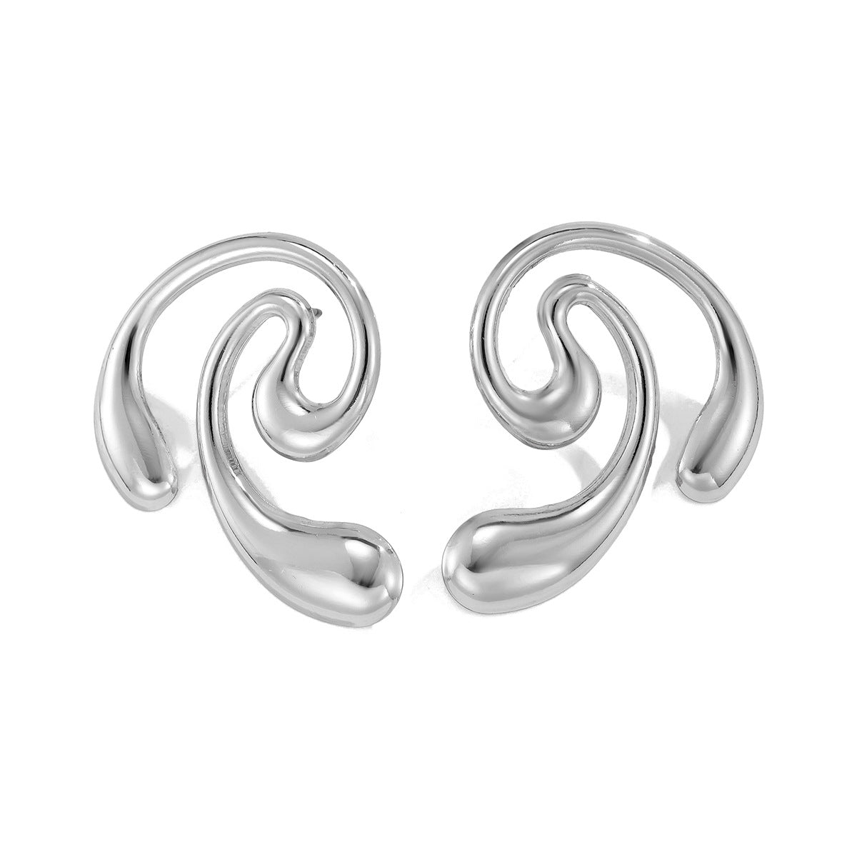 Ornament High-grade Circular Geometric Irregular Metal Earrings