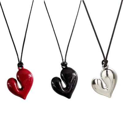 Heart Pull-out Adjustable Sweater Chain Niche Necklaces