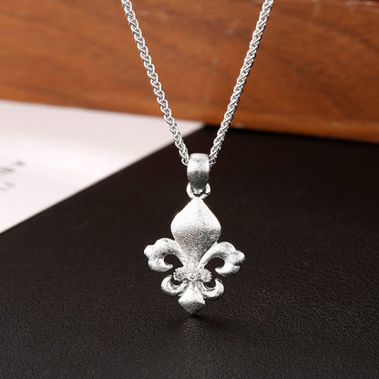 Women's French Double-sided Flower-de-luce Accessories Versatile Design High Sense Necklaces