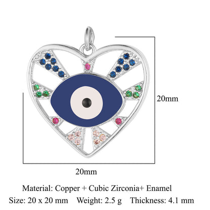 Love Bear Owl Copper Zircon Eyes Pendants