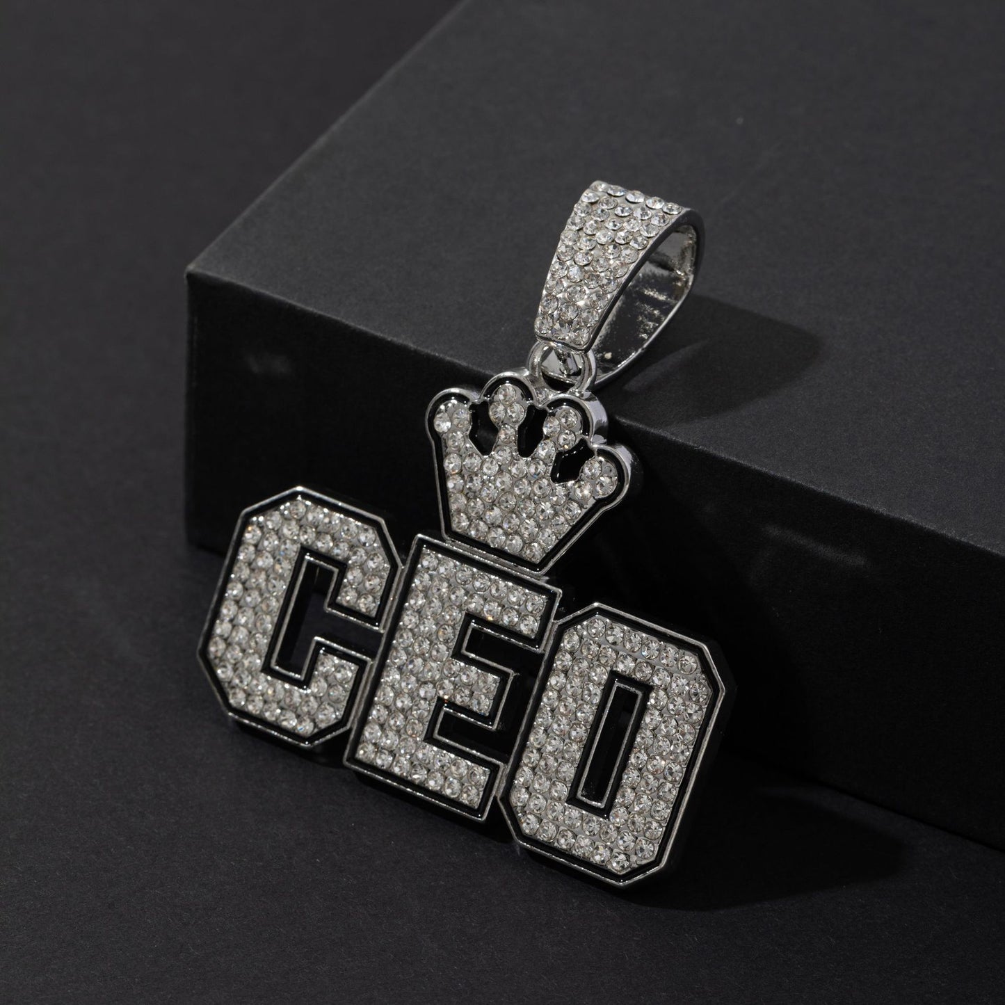 Men's Splendid Diamond Crown Letters For Cuban Necklaces