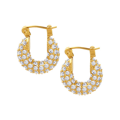 Rhinestone Zircon Exaggerated Evening Party Ornament Earrings