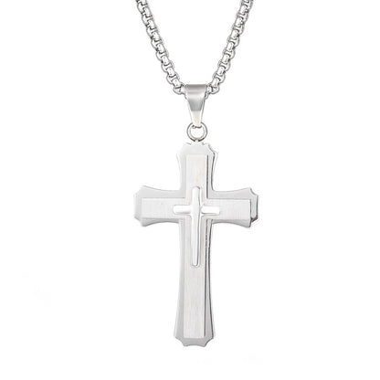 Ornament Stainless Steel Cross Shelf Titanium No Pendants