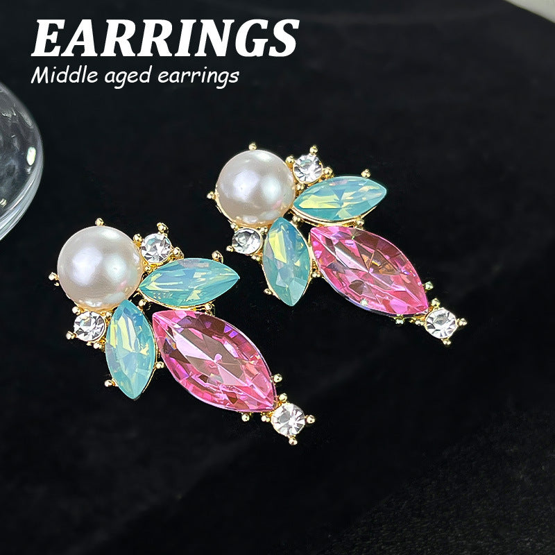 Design Elegant Flower Light Luxury High Earrings