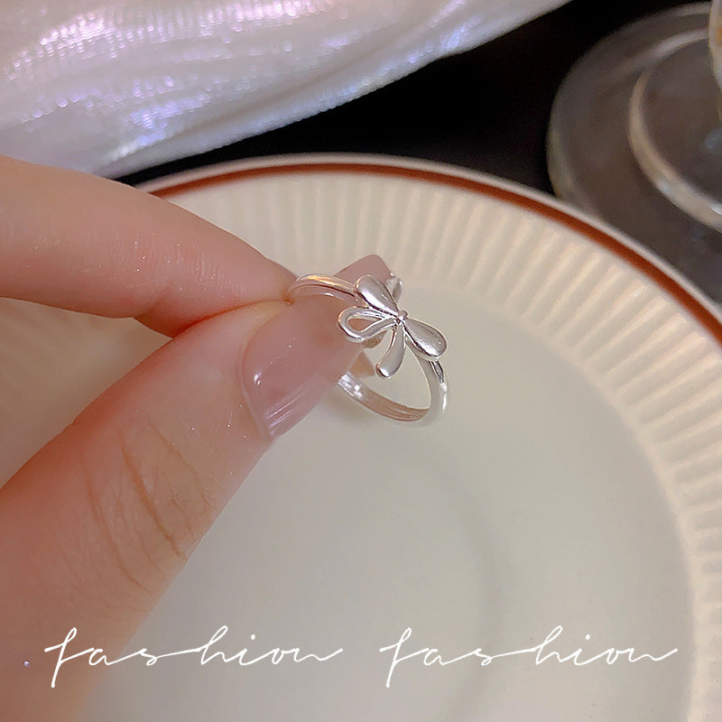 Bow Open Female Niche Design Sweet Rings