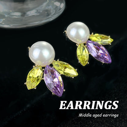 Design Elegant Flower Light Luxury High Earrings