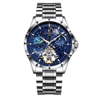 Men's Starry Luminous Business Watch Automatic Hollow Mechanical Watches