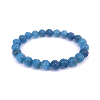 Natural Apatite Beaded Single Circle Round Bracelets