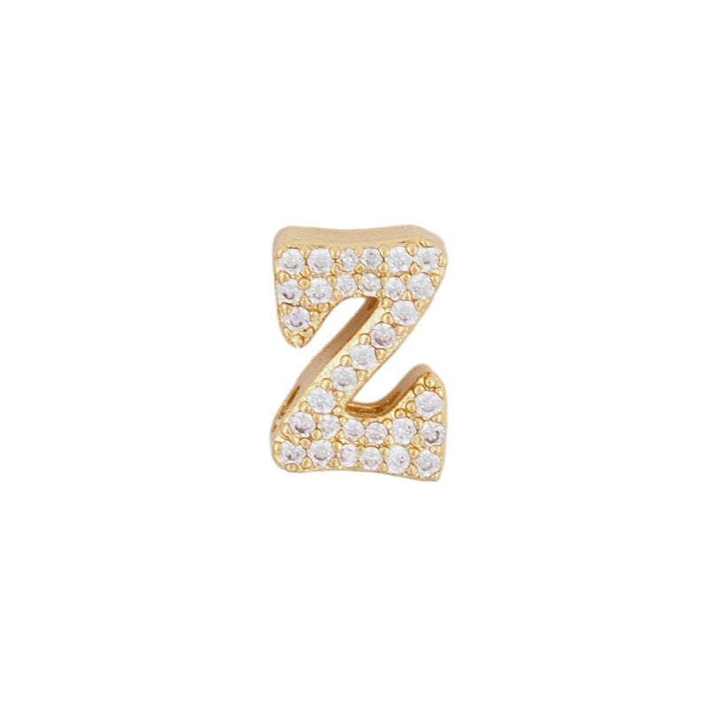 Fashion English Letter Inlaid Zircon Exquisite Pendants