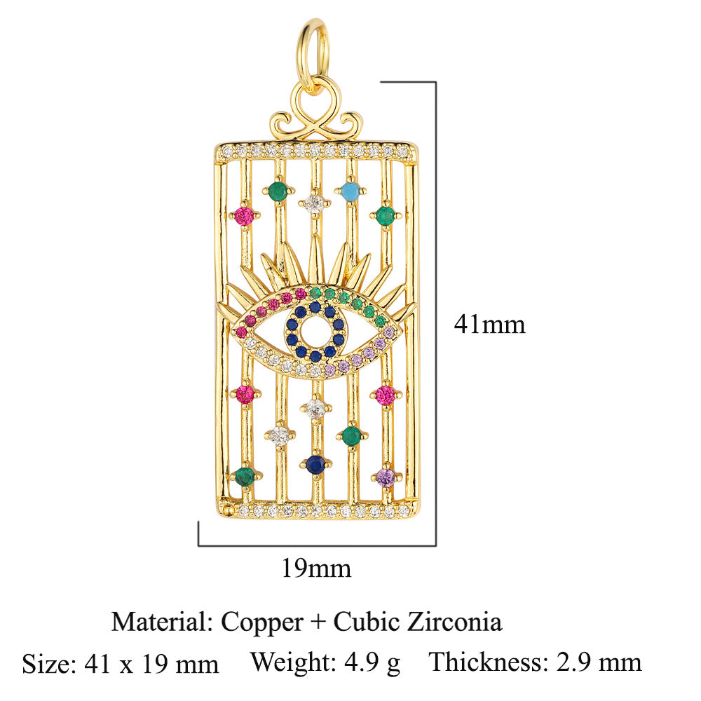 Palm Eyes Face Crown Snake Star Butterfly Rectangle Pendants